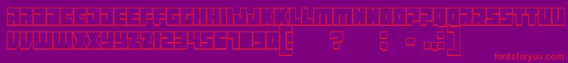 Maniacoutline Font – Red Fonts on Purple Background