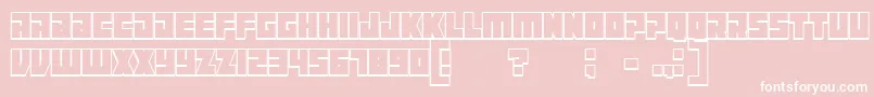 Maniacoutline Font – White Fonts on Pink Background