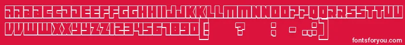 Maniacoutline Font – White Fonts on Red Background