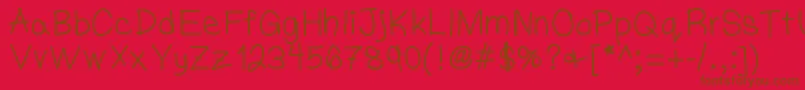 Omgwritelikewilliam Font – Brown Fonts on Red Background