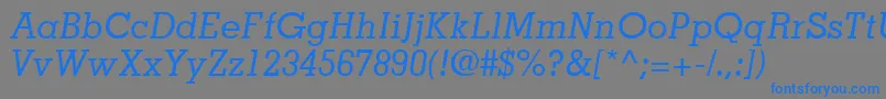 JaakSsiItalic Font – Blue Fonts on Gray Background