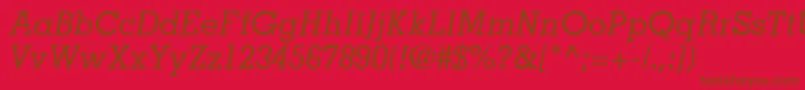 JaakSsiItalic Font – Brown Fonts on Red Background