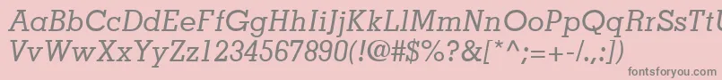 JaakSsiItalic Font – Gray Fonts on Pink Background