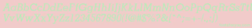 Police JaakSsiItalic – polices vertes sur fond rose