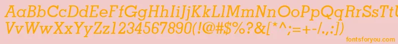 JaakSsiItalic Font – Orange Fonts on Pink Background