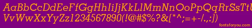 JaakSsiItalic Font – Orange Fonts on Purple Background