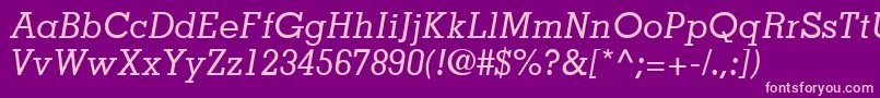 JaakSsiItalic Font – Pink Fonts on Purple Background