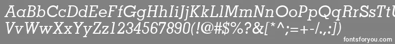 JaakSsiItalic Font – White Fonts on Gray Background