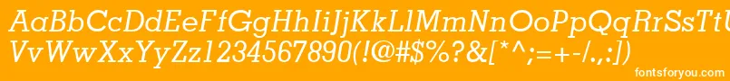 JaakSsiItalic Font – White Fonts on Orange Background