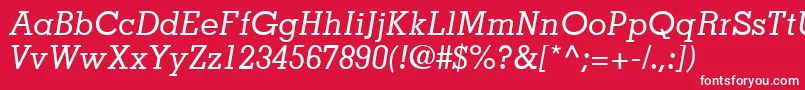 fuente JaakSsiItalic – Fuentes Blancas Sobre Fondo Rojo
