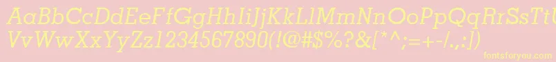 JaakSsiItalic Font – Yellow Fonts on Pink Background