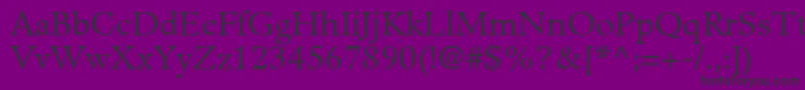 GuardiLt55Roman Font – Black Fonts on Purple Background