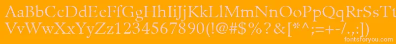 GuardiLt55Roman Font – Pink Fonts on Orange Background