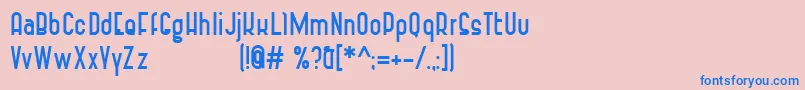 フォントVintageStrapsBold – ピンクの背景に青い文字