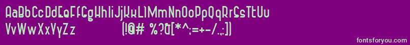 Шрифт VintageStrapsBold – зелёные шрифты на фиолетовом фоне