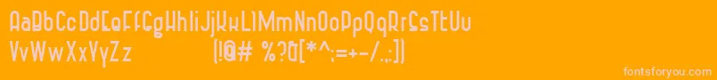 Шрифт VintageStrapsBold – розовые шрифты на оранжевом фоне