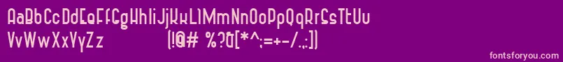 Czcionka VintageStrapsBold – różowe czcionki na fioletowym tle