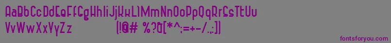 Шрифт VintageStrapsBold – фиолетовые шрифты на сером фоне