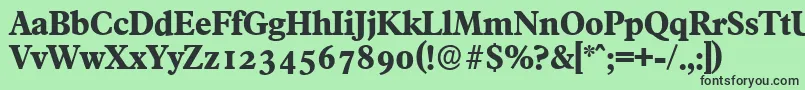 Шрифт FranciscoserialXboldRegular – чёрные шрифты на зелёном фоне