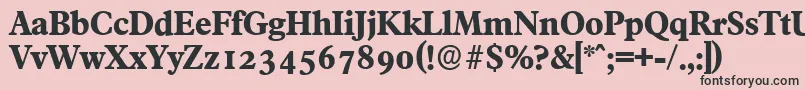FranciscoserialXboldRegular Font – Black Fonts on Pink Background