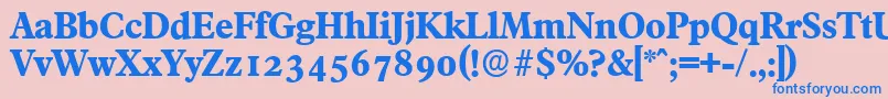 FranciscoserialXboldRegular Font – Blue Fonts on Pink Background