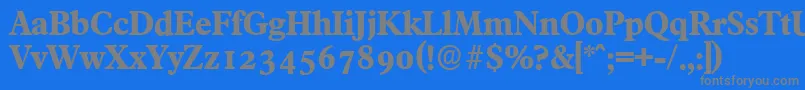 FranciscoserialXboldRegular Font – Gray Fonts on Blue Background