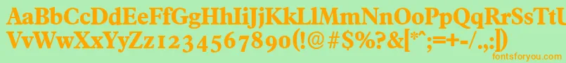 More about FranciscoserialXboldRegular Font FranciscoserialXboldRegular Font – Orange Fonts on Green Background
