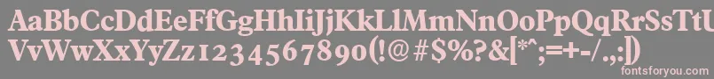 FranciscoserialXboldRegular Font – Pink Fonts on Gray Background