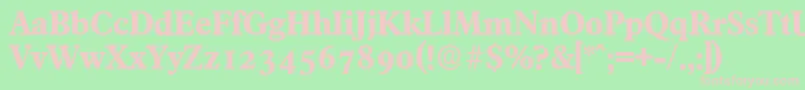 FranciscoserialXboldRegular Font – Pink Fonts on Green Background