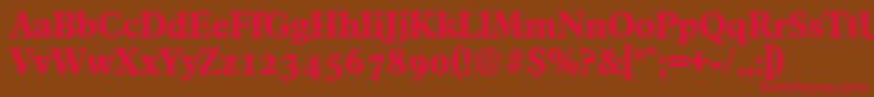 FranciscoserialXboldRegular Font – Red Fonts on Brown Background