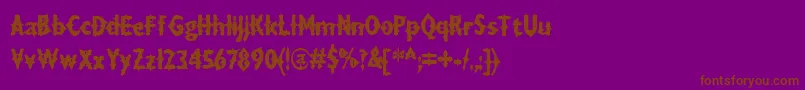 Draxla Font – Brown Fonts on Purple Background