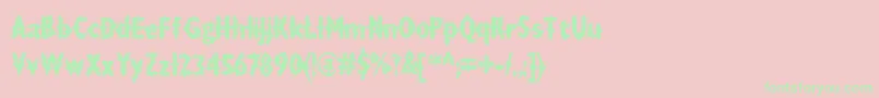 Draxla Font – Green Fonts on Pink Background