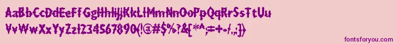 Draxla Font – Purple Fonts on Pink Background