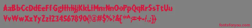 Draxla Font – Red Fonts on Gray Background
