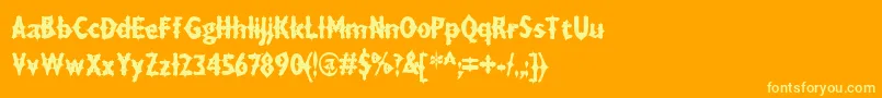 Draxla Font – Yellow Fonts on Orange Background