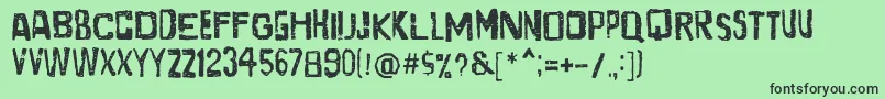 SantaGravita Font – Black Fonts on Green Background