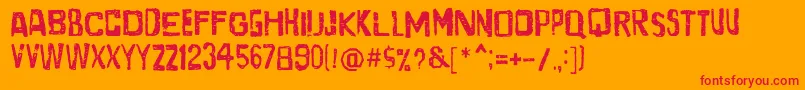 SantaGravita Font – Red Fonts on Orange Background