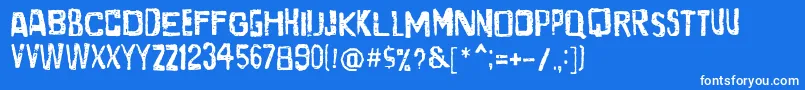 SantaGravita Font – White Fonts on Blue Background