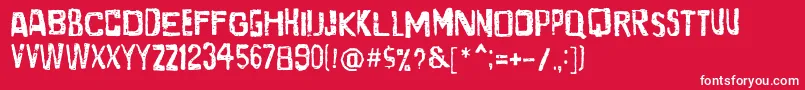 SantaGravita Font – White Fonts on Red Background