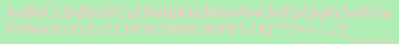 OpusBold-Schriftart – Rosa Schriften auf grünem Hintergrund