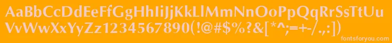 フォントOpusBold – オレンジの背景にピンクのフォント