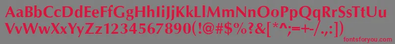 OpusBold Font – Red Fonts on Gray Background