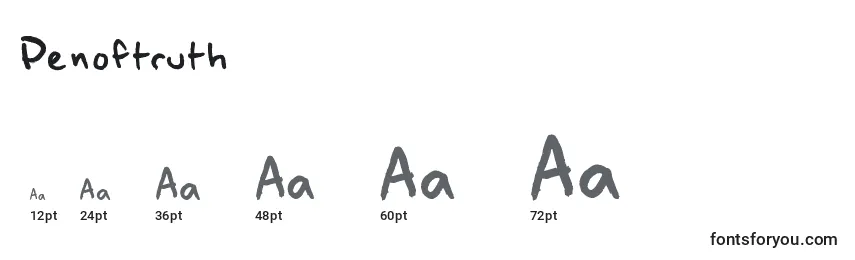 Penoftruth Font Sizes