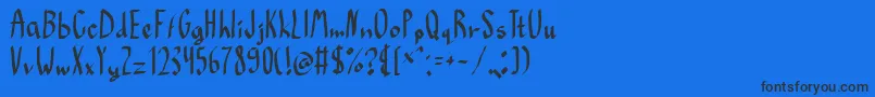Шрифт Baklava – чёрные шрифты на синем фоне