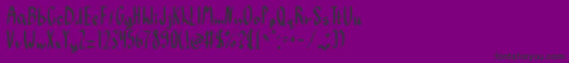 フォントBaklava – 紫の背景に黒い文字