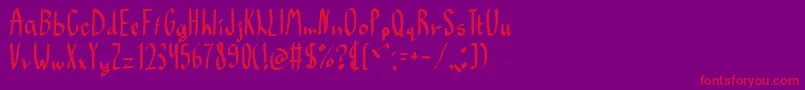 Baklava Font – Red Fonts on Purple Background