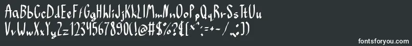 Baklava-Schriftart – Weiße Schriften auf schwarzem Hintergrund