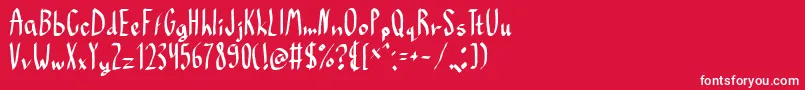 Baklava Font – White Fonts on Red Background