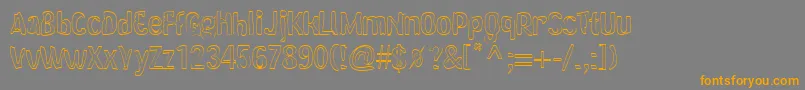 DoggystyleBarkbark Font – Orange Fonts on Gray Background