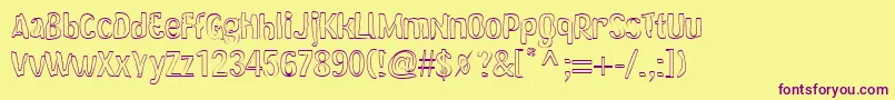 DoggystyleBarkbark Font – Purple Fonts on Yellow Background